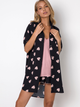 Нічна сорочка Aruelle Kelly nightdress XS Чорний/Рожевий (5904541438115) - зображення 2