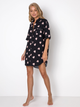 Нічна сорочка Aruelle Kelly nightdress M Чорний/Рожевий (5904541438139) - зображення 3