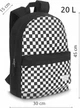 Спортивний рюкзак ZAGATTO 45 x 30 x 15 см, 20л (ZG765) чорно-білий - изображение 5