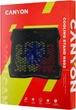 Podkładka chłodząca do laptopa Canyon NS02 1Fan 2USB LED Czarna (CNE-HNS02) - obraz 4