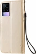 Чехол книжка Vivo V21e Кот и Дерево Gold (30469-2A) - изображение 2