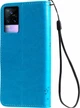 Чехол книжка Vivo V21e Кот и Дерево Light Blue (30469-0B) - изображение 2