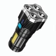 Фонарь ручной X509/L-S03-4LED 3030+COB з/у USB-micro,Черный, ABS пластик (код: X509) - изображение 3