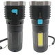 Фонарь ручной X509/L-S03-4LED 3030+COB з/у USB-micro,Черный, ABS пластик (код: X509) - изображение 9