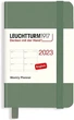 Щотижневик горизонтальний Leuchtturm1917 на 2023 рік міні А7 7 х 11 см оливковий - изображение 1