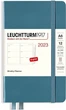 Щотижневик горизонтальний Leuchtturm1917 на 2023 рік кишеньковий 9 х 15 см сіро-синій - изображение 1
