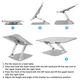Подставка для ноутбука VHG A53 складная с вентилятором Folding Laptop Stand Silver - изображение 4