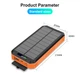 УМБ із сонячною панеллю VHG DN49 30000 mAh Wireless Solar Power Charger Orange - зображення 2