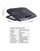 Підставка для ноутбука з охолодженням VHG S18B 4 вентилятори Laptop Cooling Pad Blue - зображення 6
