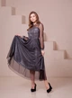 Длинное блестящее платье FashionYouWant XXXL черный 43372369 - зображення 3