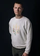 Чоловічий світшот з вишивкою "Тризуб червона калина" молочний Розмір M - зображення 2