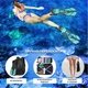 Спортивные ласты для плаванья VelaSport Shark (32/36) регулируемые для дайвинга, снорклинга, бассейна, подводной охоты Длина 35см. с Открытой пяткой Детские и взрослые Бирюзовые - изображение 6