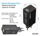 Зарядное устройство USLION GaN 65W Быстрая зарядка ноутбука смартфона павербанка PD Quick Charge +Кабель 100W (carbon) - изображение 12