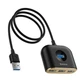 USB-хаб Baseus Square round 4 in 1 USB HUB Adapter(USB3.0 TO USB3.0*1+USB2.0*3) 1m Black (CAHUB-AY01) - изображение 1