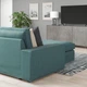 Диван 3-місний IKEA KIVIK з шезлонгом Kelinge сіро-бірюзовий (394.430.54) - изображение 4
