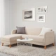 Диван 3-місний IKEA LINANAS з шезлонгом Vissle бежевий (305.122.35) - зображення 3