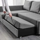 Диван кутовий розкладний IKEA FRIHETEN Скіфтебо темно-сірий (392.167.54) - изображение 6