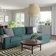 Диван 3-місний IKEA KIVIK з шезлонгом Kelinge сіро-бірюзовий (394.430.54) - изображение 2