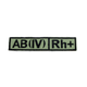 Качественный Шеврон 4+ (AB(IV) Rh+) группа крови Олива четвертая плюс,патч нашивка армейская шеврон ЗСУ - изображение 1