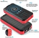 УМБ з сонячною панеллю VHG DN49 30000 mAh Wireless Solar Power Charger Red - изображение 2