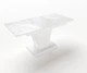 Стіл обідній розкладний Fusion furniture Х'юстон Білий/Скло УФ 15 265 (10000169) - зображення 1