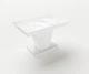 Стіл обідній розкладний Fusion furniture Х'юстон Білий/Скло УФ 15 265 (10000169) - зображення 2