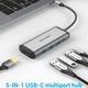 Перехідник-конвертер Vention Type-C-HDMI, USB 3.0 х 3 / PD, USB Type-C 0.15 м (CNBHB) - зображення 3