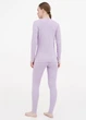 Женская пижама в комплекте с леггинсами и лонгсливом украинского производства из вискозы Aniele 3331Вист сиреневого цвета с кружевными вставками XXL - изображение 2