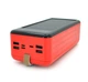 Повербанк Powerbank Voltronic KKD10W Solar 100000mAh Black-Red, солнечная подзарядка - изображение 1