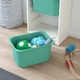 Стелаж з контейнерами IKEA TROFAST білий бірюзовий 46x30x94 см 393.304.72 - зображення 3