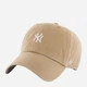 Кепка летняя 47 Brand NY YANKEES BASE RUNNER B-BSRNR17GWS-KH Песочный Унисекс One SizeFA (191119217158) - изображение 1