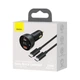 Автомобільний зарядний пристрій Baseus Qualcomm Quick Charge 5 Technology Multi-Port Fast Charge C+C+U 160W - зображення 6