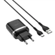 Адаптер сетевой Hoco Type-C Cable Smart FCP / AFC C12Q |1USB, 3A, 18W, QC3.0| черный - изображение 1