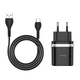 Адаптер сетевой Hoco Type-C Cable Smart FCP / AFC C12Q |1USB, 3A, 18W, QC3.0| черный - изображение 3