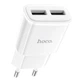 Мережевий зарядний пристрій Hoco C88A Star round dual port charger White - зображення 3