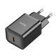 Мережевий зарядний пристрій Hoco N27 Innovative single port PD20W charger Black - зображення 3