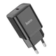 Мережевий зарядний пристрій Hoco N27 Innovative single port PD20W charger Black - зображення 4