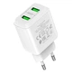 Сетевое зарядное устройство Hoco N6 Charmer dual port QC3.0 charger White - изображение 4
