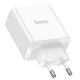 Сетевое зарядное устройство Hoco C108A Leader PD35W dual port (2USB-C) charger White - изображение 5