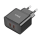 Сетевое зарядное устройство Hoco N29 Triumph PD35W dual port (2USB-C) charger Black - изображение 3