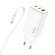 Сетевое зарядное устройство Hoco N16 Scenery 65W three-port (USB + 2USB-C) GaN charger set (Type-C to Type-C cable) White - изображение 3
