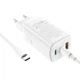 Сетевое зарядное устройство Hoco N16 Scenery 65W three-port (USB + 2USB-C) GaN charger set (Type-C to Type-C cable) White - изображение 4
