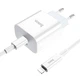 Сетевое зарядное устройство Hoco C76A Plus Speed source PD20W charger set (Type-C to Lighting cable) White - изображение 2