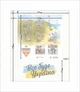Фоторамка для марки F Пес Патрон "Все буде Україна" 17.5-21 під марку 12.4-12.4 багет: DL3005-01 білий (з глянцевим склом 1-1.5мм, паспарту біле, двп з ніжкою) EmojiFrame - зображення 6