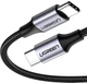 Кабель Ugreen US261 USB Type-C to USB Type-C 60W Round Cable Nickel Plating Aluminum Shell 3A 2 м Black/Gray (50152) - изображение 3
