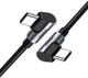 Кабель Ugreen US323 Angled USB Type-C to Angled USB Type-C 60W Cable Aluminum Case with Braided 3A 2 м Black (70531) - изображение 2