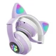 Беспроводные детские Bluetooth наушники с кошачьими ушками&nbsp;Cat STN-28 Purple - изображение 3
