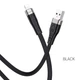 Кабель HOCO X53 USB to iP 2.4A, 1m, silicone, aluminum connectors, Black - изображение 2