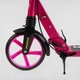 Дитячий двоколісний самокат Best Scooter Factor BS-45011 зі складною конструкцією, двома амортизаторами, ручними дисковими гальмами та підсклянником, Рожевий - зображення 3