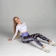 Лосины Superstacy M Черные с лавандовым - изображение 1